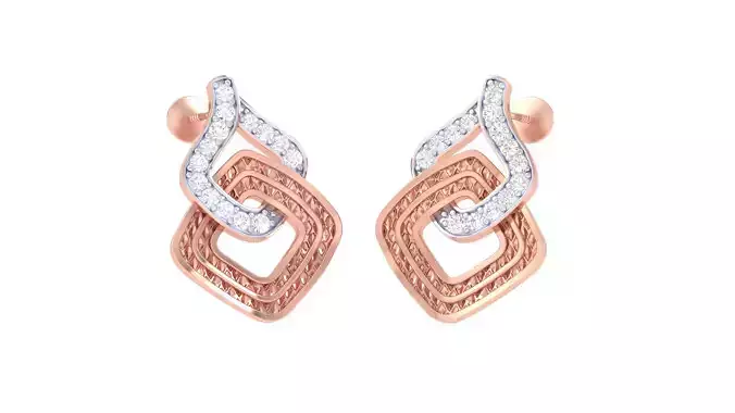 Women Earring 3dm STL OBJ FBX Renders Details