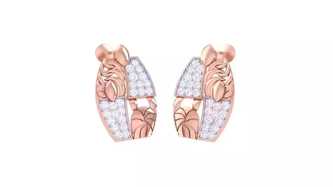 Women Earring 3dm STL OBJ FBX Renders Details