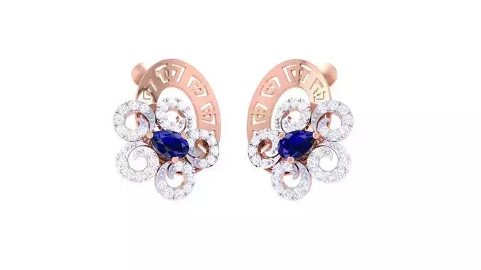 Women Earring 3dm STL OBJ FBX Renders Details