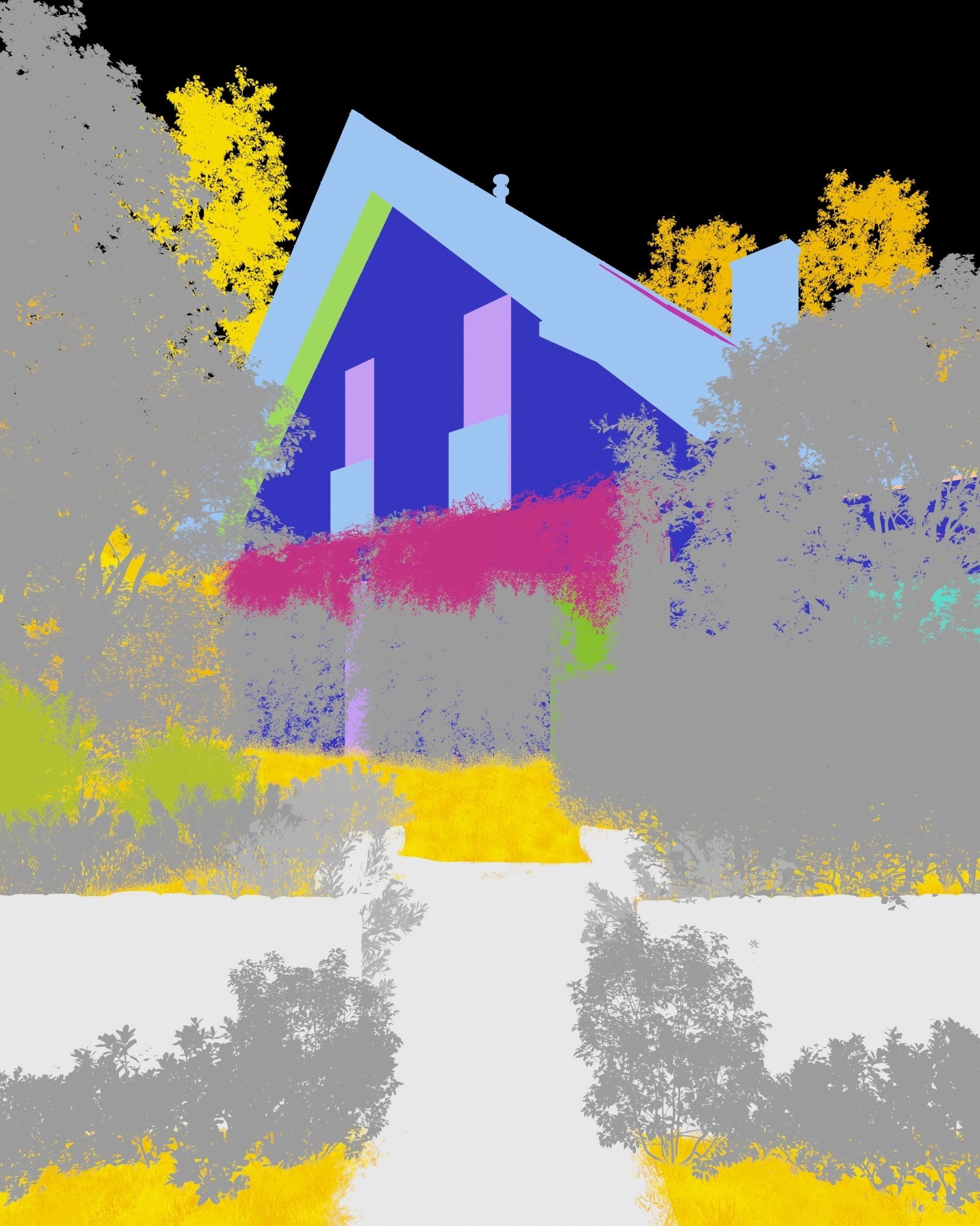 Exterior Country House  3D model_9