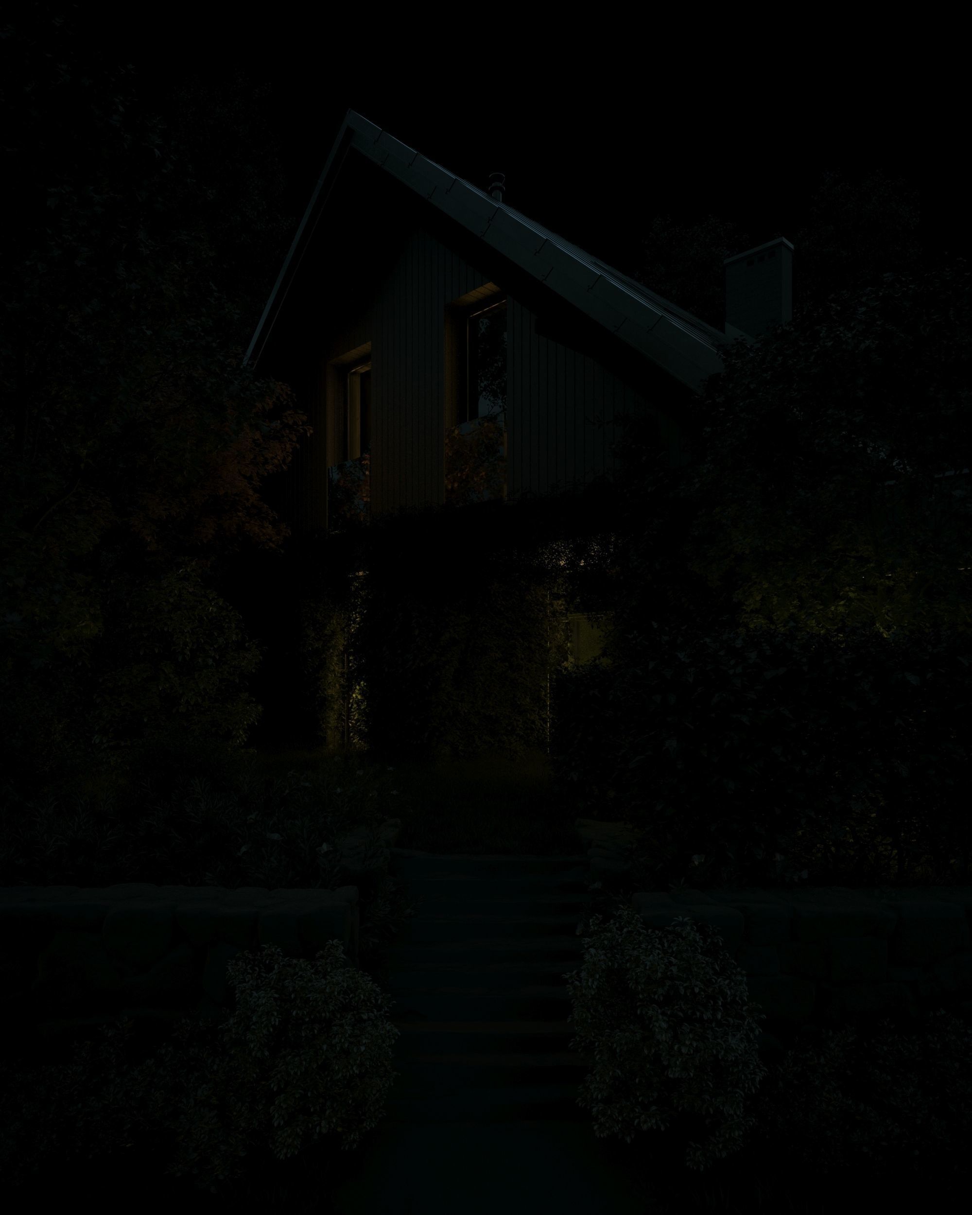 Exterior Country House  3D model_6