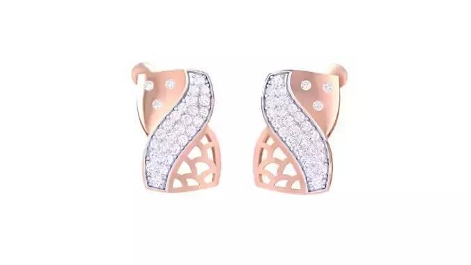 Women Earring 3dm STL OBJ FBX Renders Details
