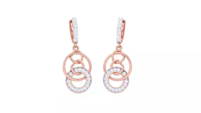 Women Drop Earring 3dm STL OBJ FBX Renders Details