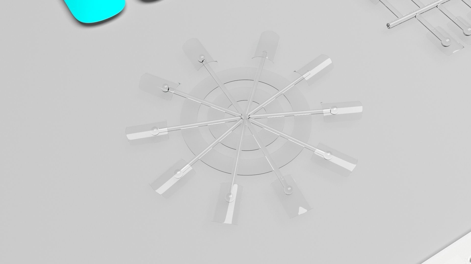 Artificial Foot Nails With Stickers and Nail Palettes Set 3D model_9