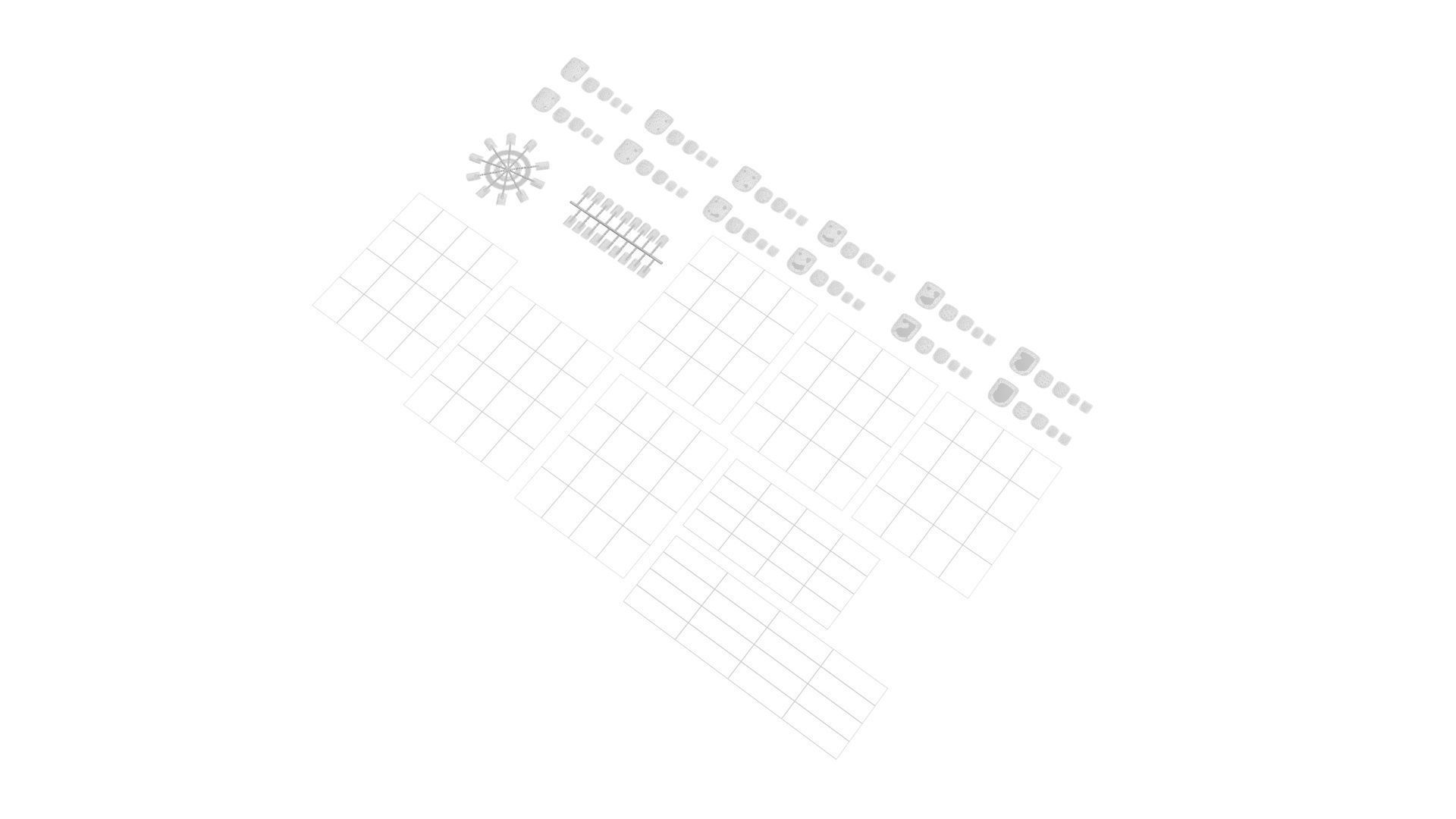 Artificial Foot Nails With Stickers and Nail Palettes Set 3D model_31