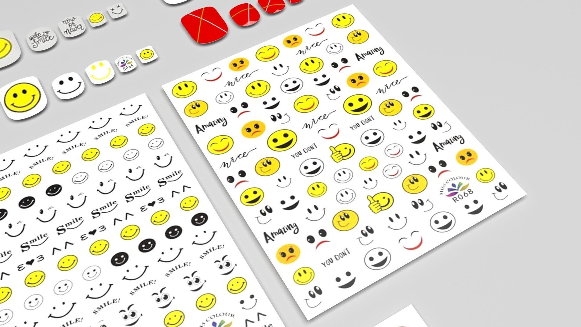 Artificial Foot Nails With Stickers and Nail Palettes Set 3D model_19