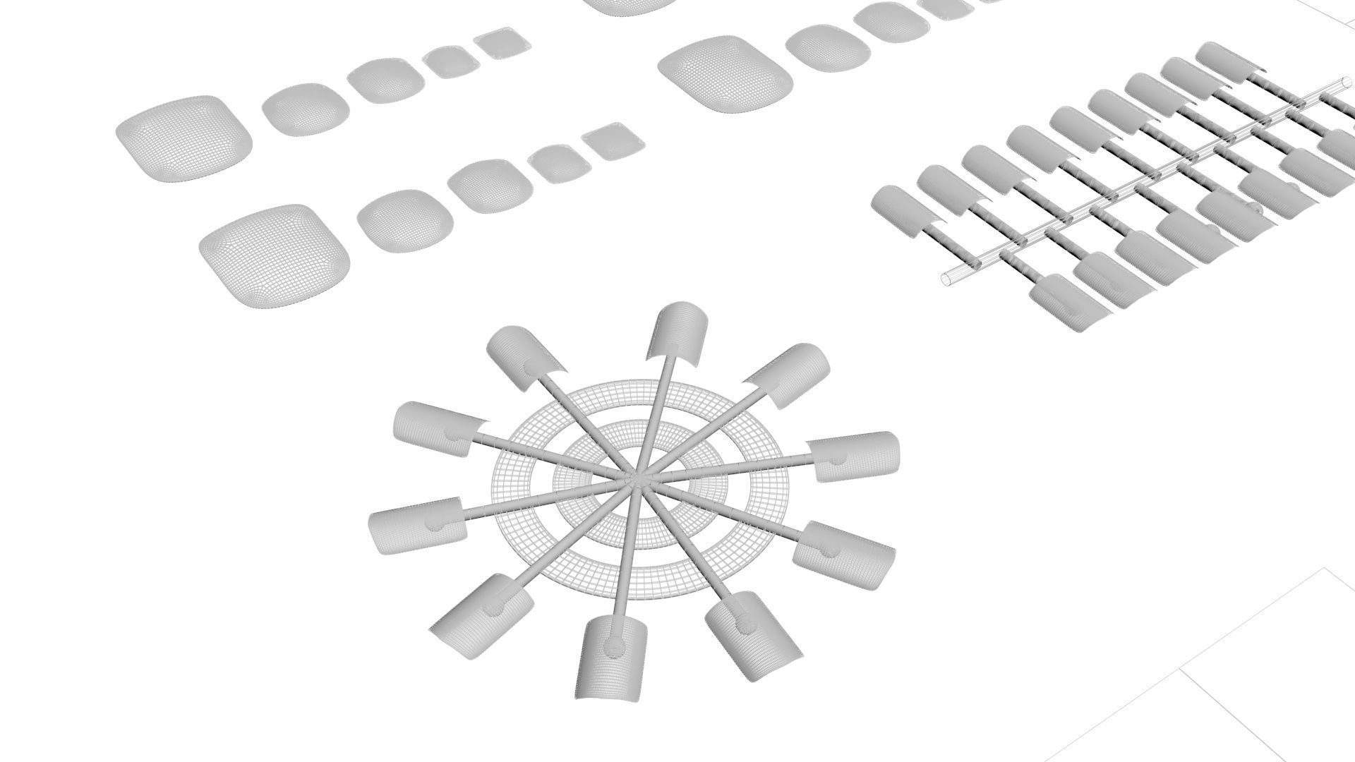 Artificial Foot Nails With Stickers and Nail Palettes Set 3D model_35