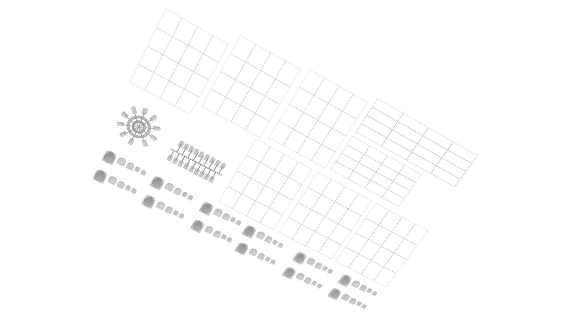 Artificial Foot Nails With Stickers and Nail Palettes Set 3D model_34