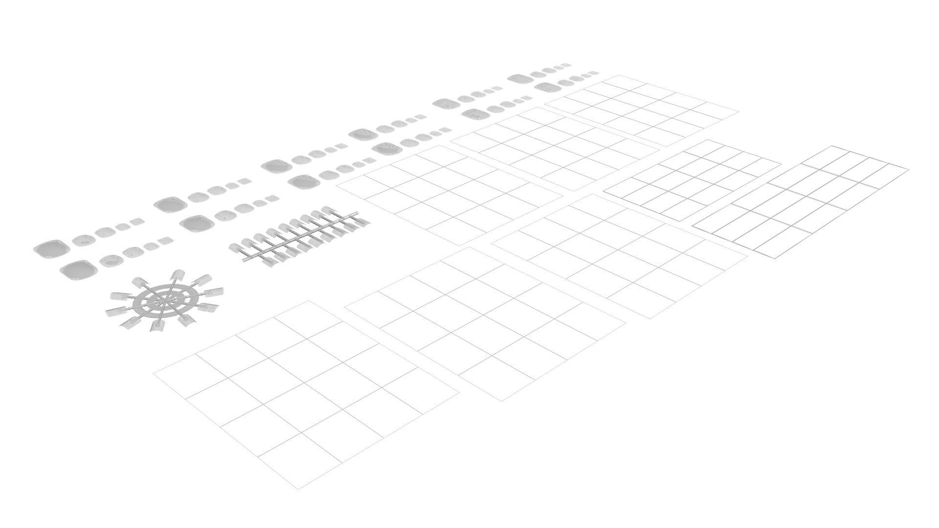 Artificial Foot Nails With Stickers and Nail Palettes Set 3D model_30