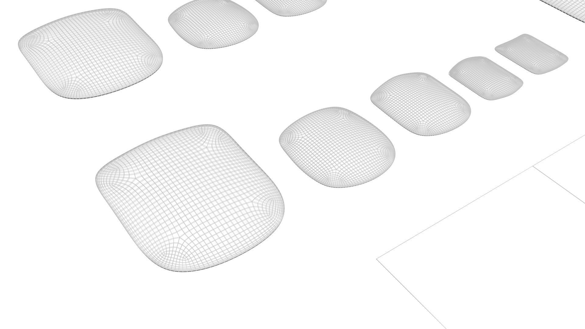 Artificial Foot Nails With Stickers and Nail Palettes Set 3D model_37