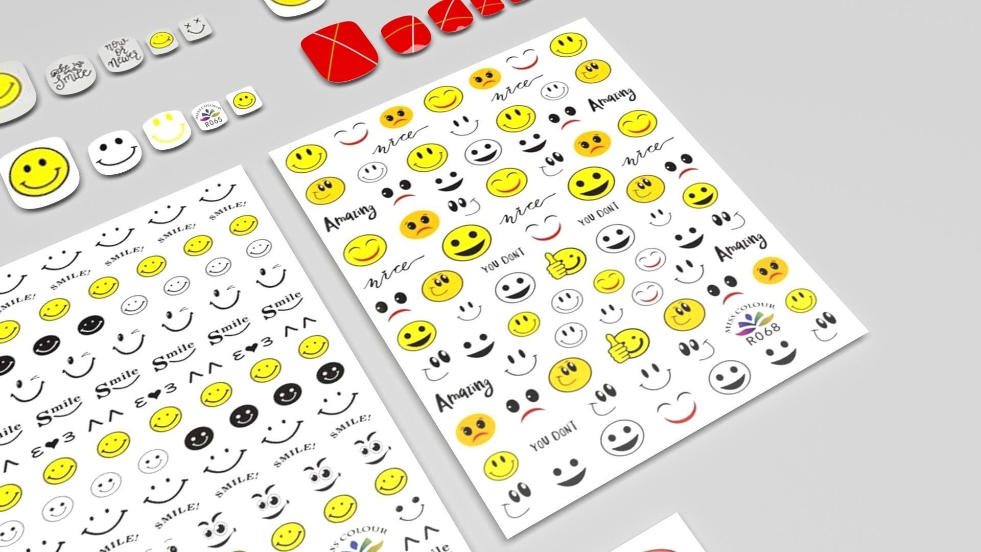 Artificial Foot Nails With Stickers and Nail Palettes Set 3D model_14