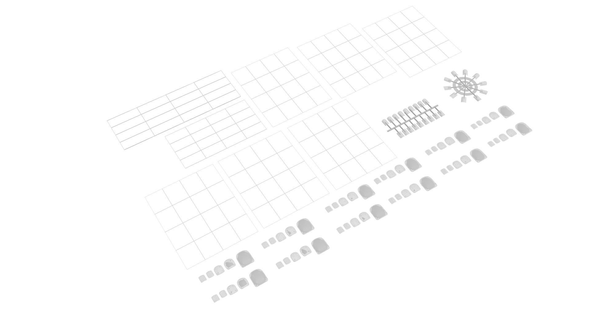 Artificial Foot Nails With Stickers and Nail Palettes Set 3D model_32