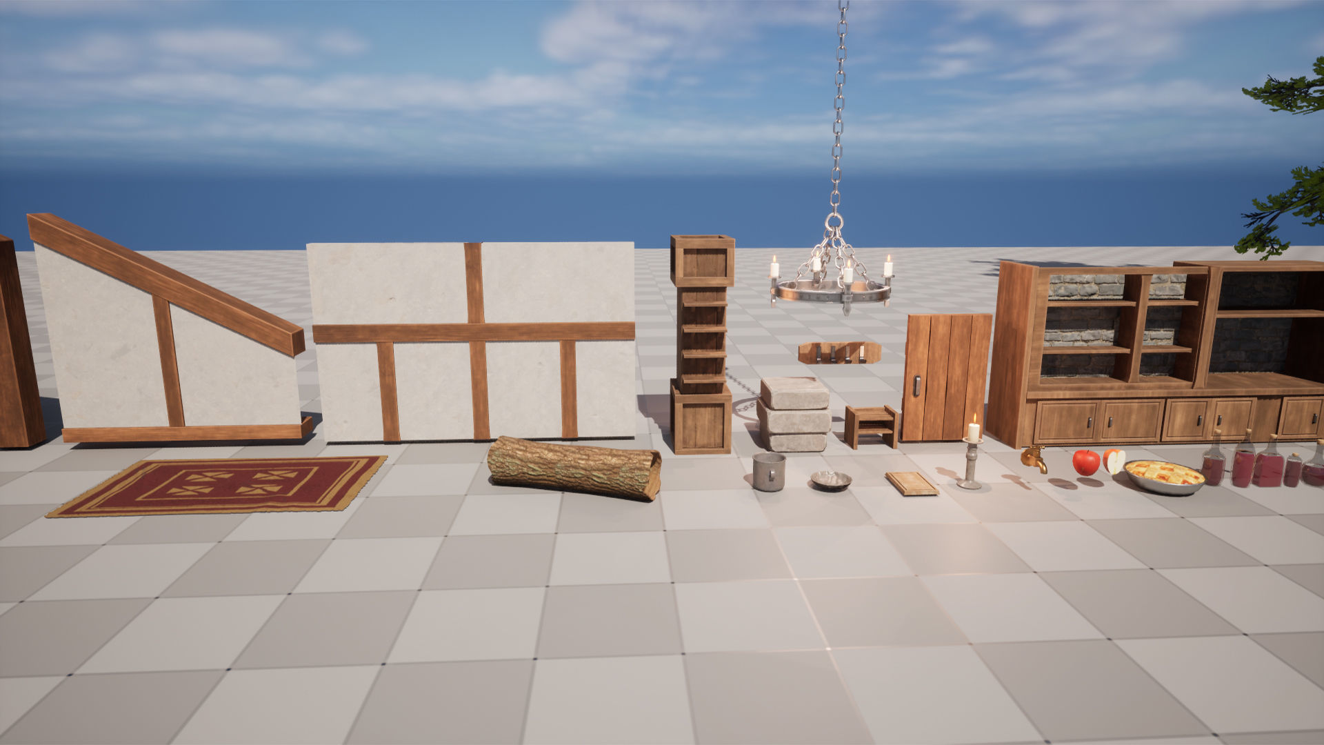 Medieval Forest Inn Unreal Engine Low-poly 3D model_22