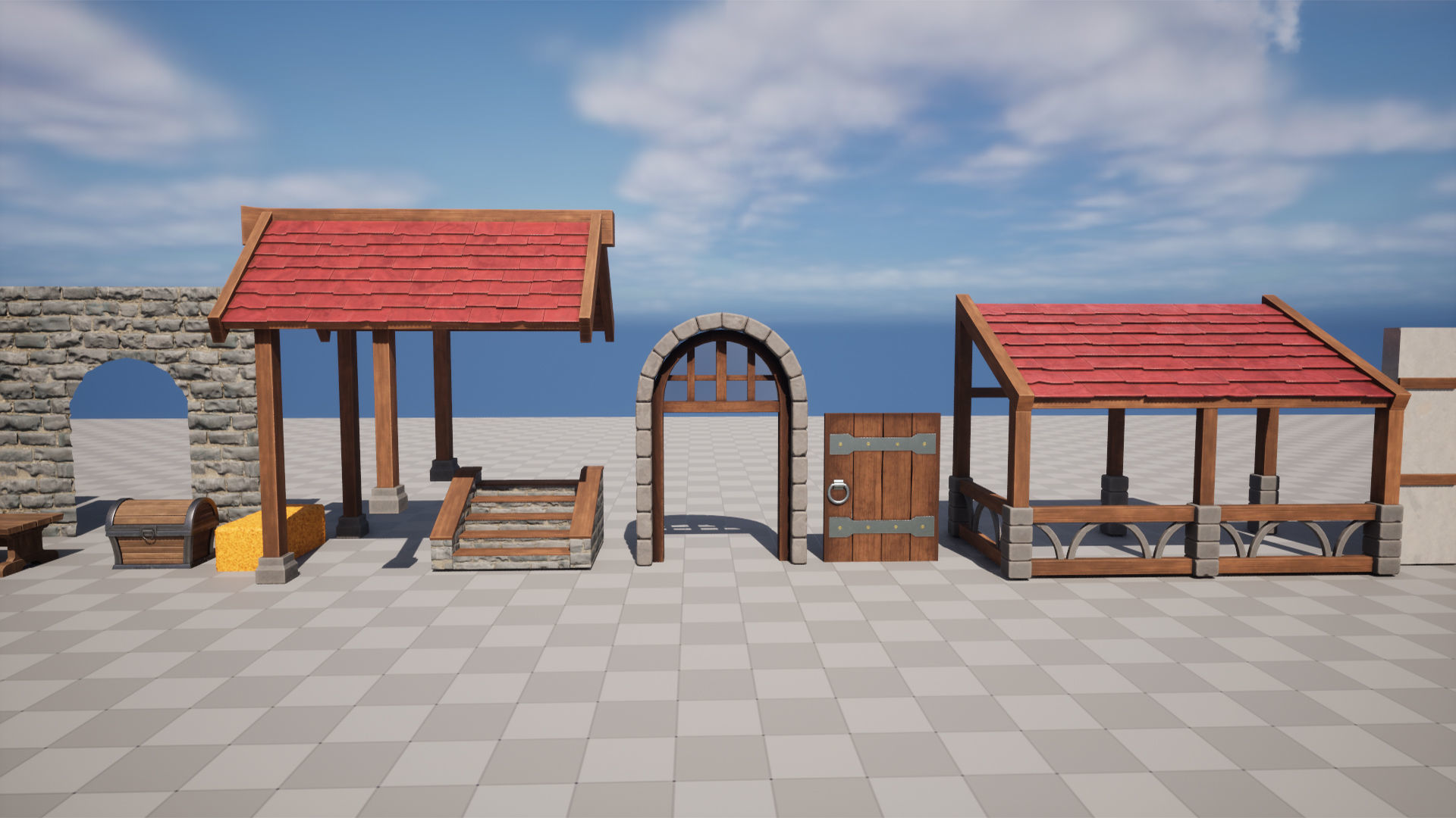 Medieval Forest Inn Unreal Engine Low-poly 3D model_20