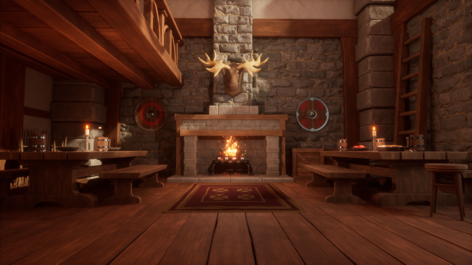 Medieval Forest Inn Unreal Engine Low-poly 3D model_7