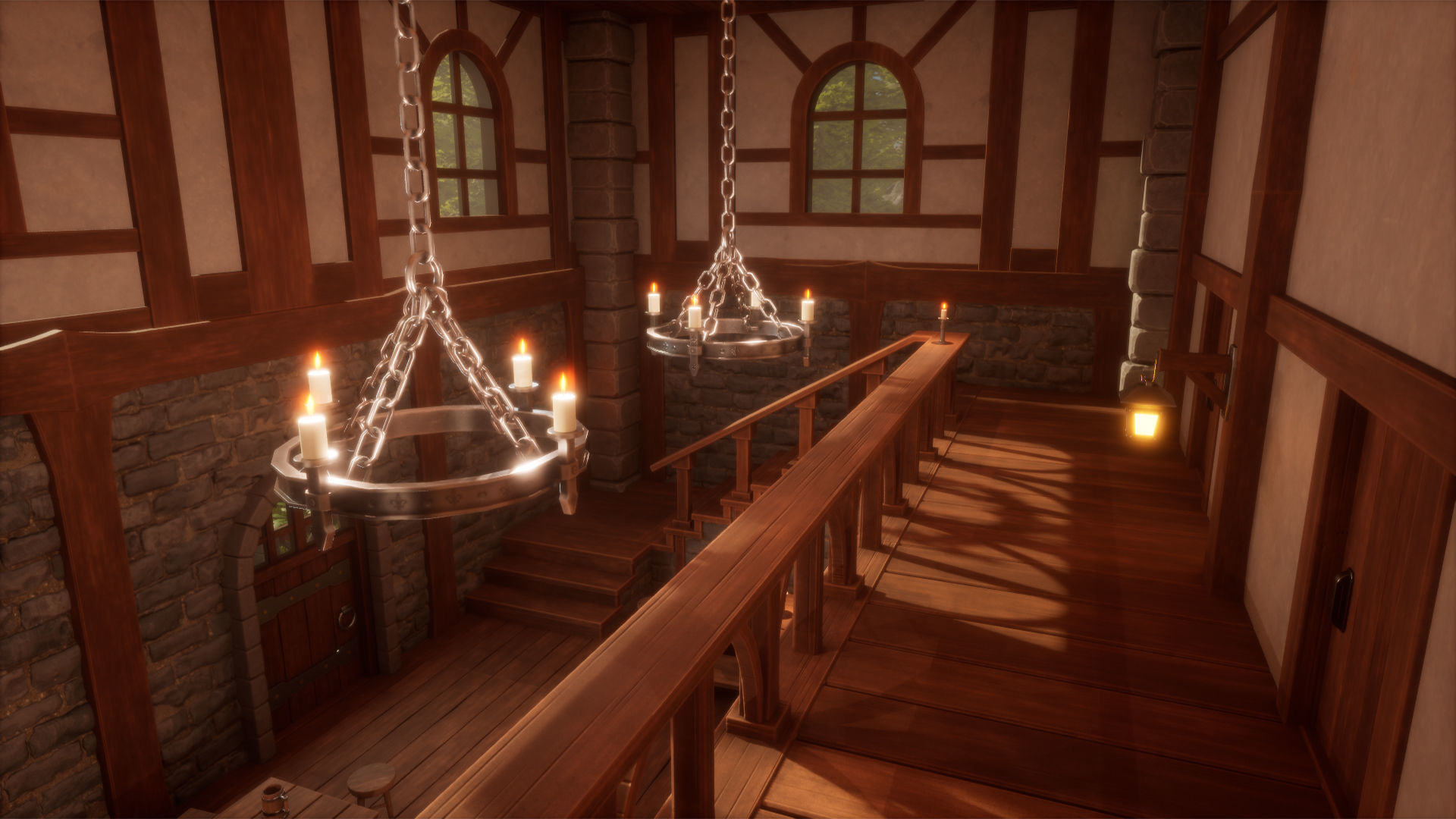 Medieval Forest Inn Unreal Engine Low-poly 3D model_8