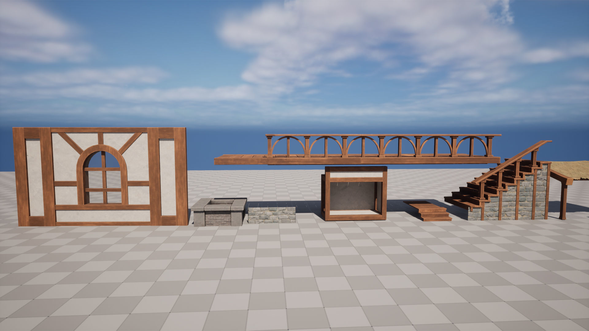 Medieval Forest Inn Unreal Engine Low-poly 3D model_17