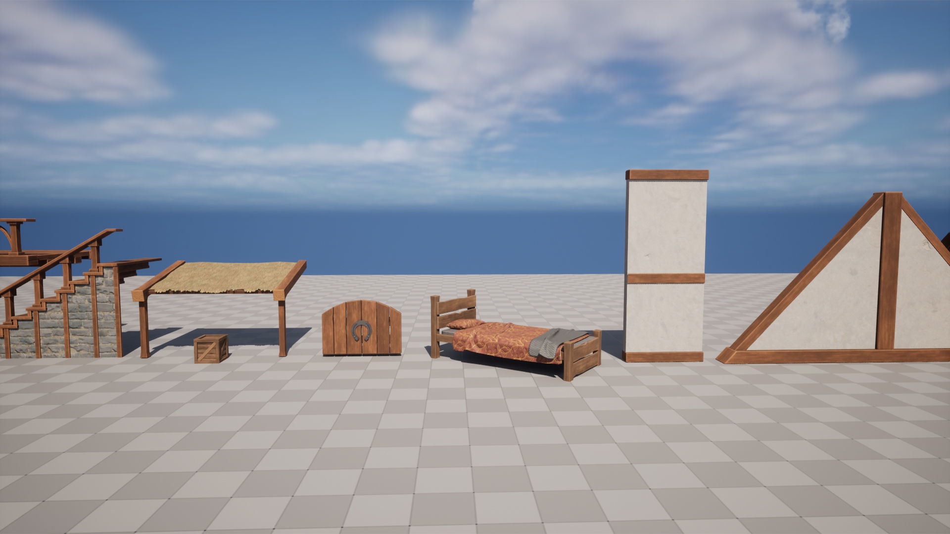 Medieval Forest Inn Unreal Engine Low-poly 3D model_18