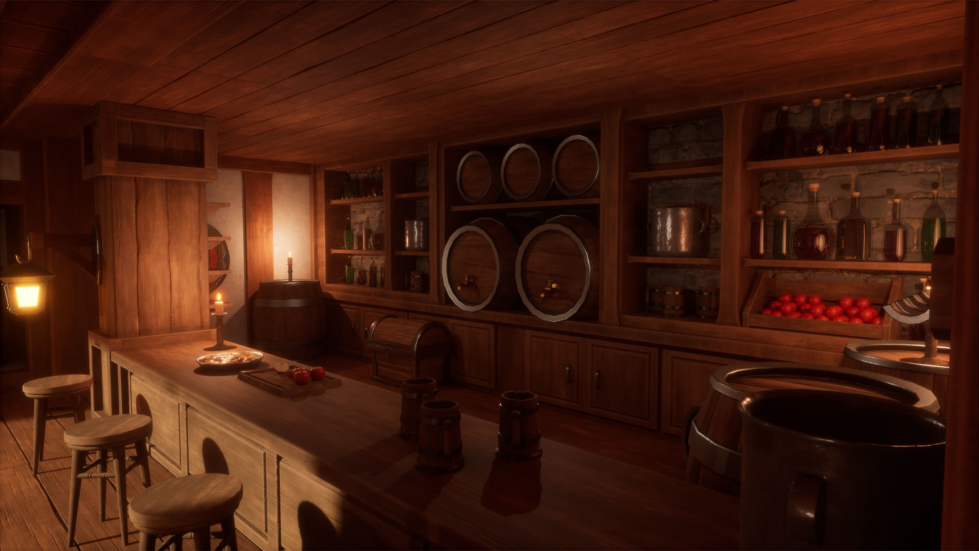 Medieval Forest Inn Unreal Engine Low-poly 3D model_4