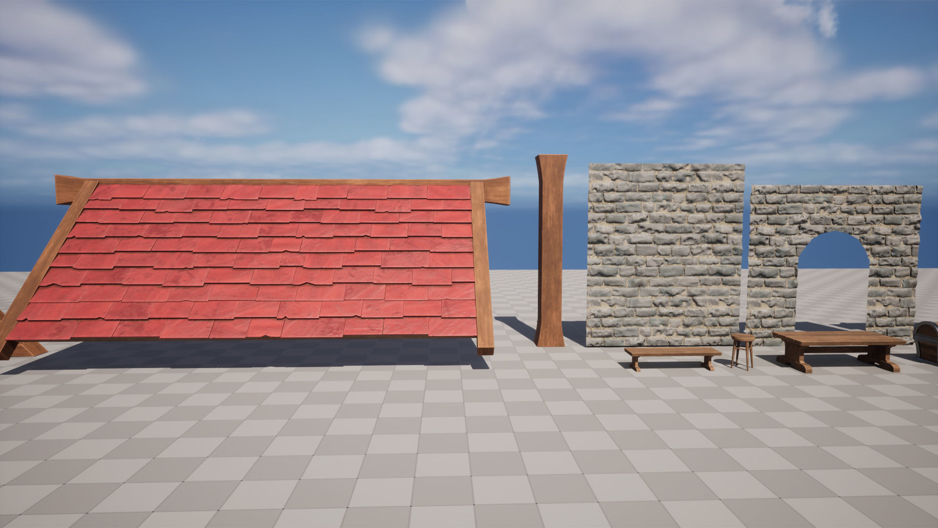 Medieval Forest Inn Unreal Engine Low-poly 3D model_19