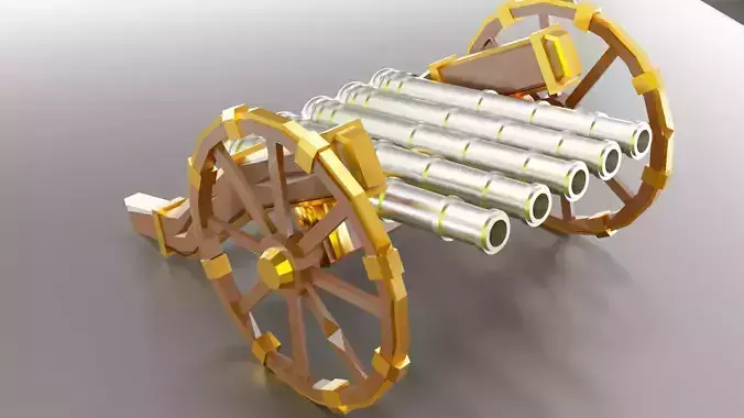 Medieval free low-poly cannons