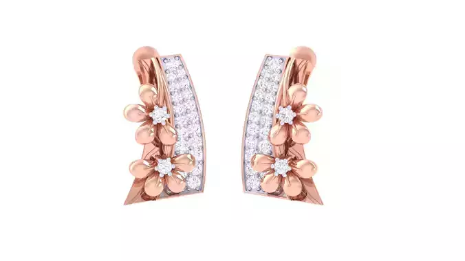 Women Earring 3dm STL OBJ FBX Renders Details