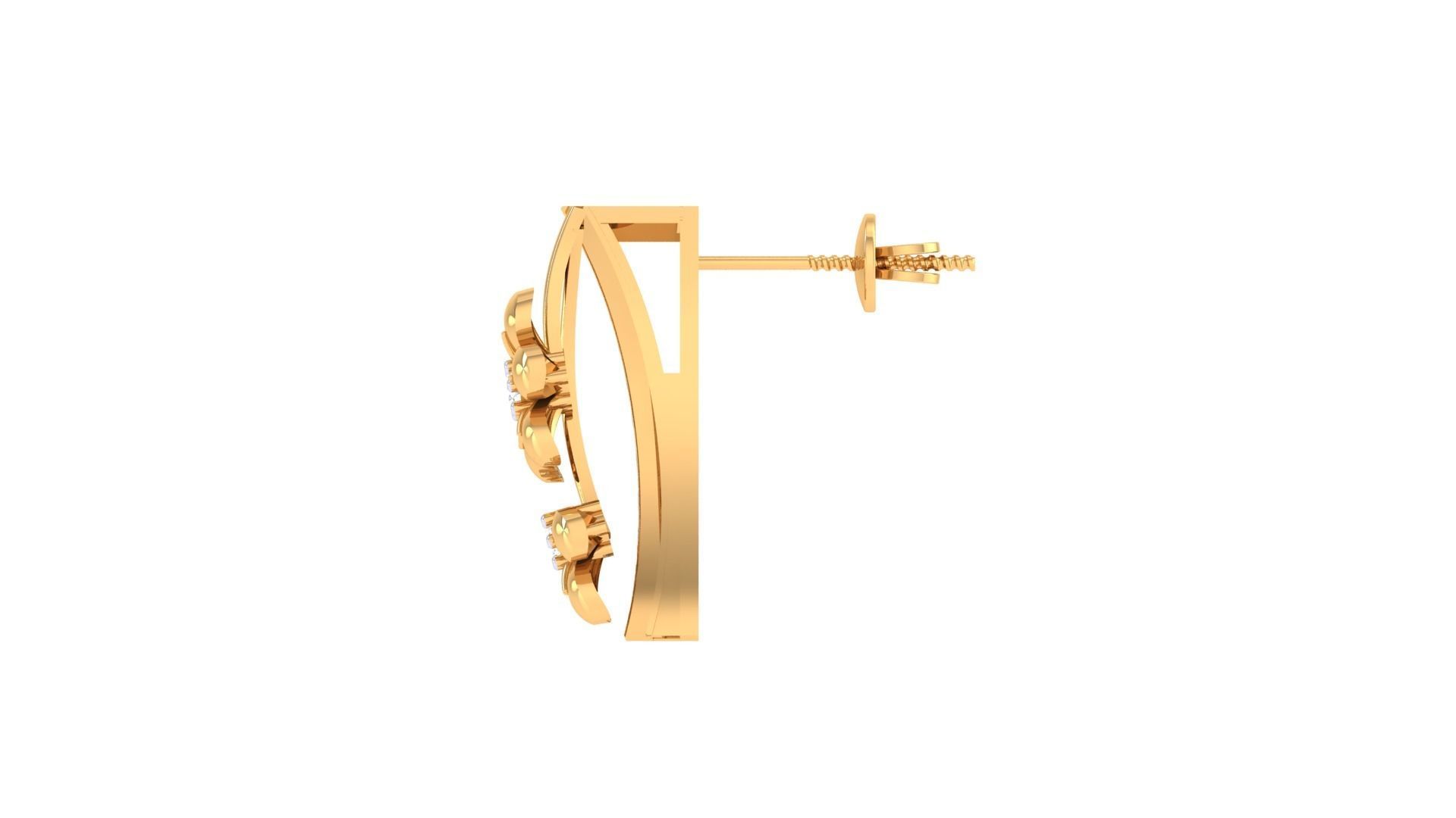 Women Earring 3dm STL OBJ FBX Renders Details 3D print model_4