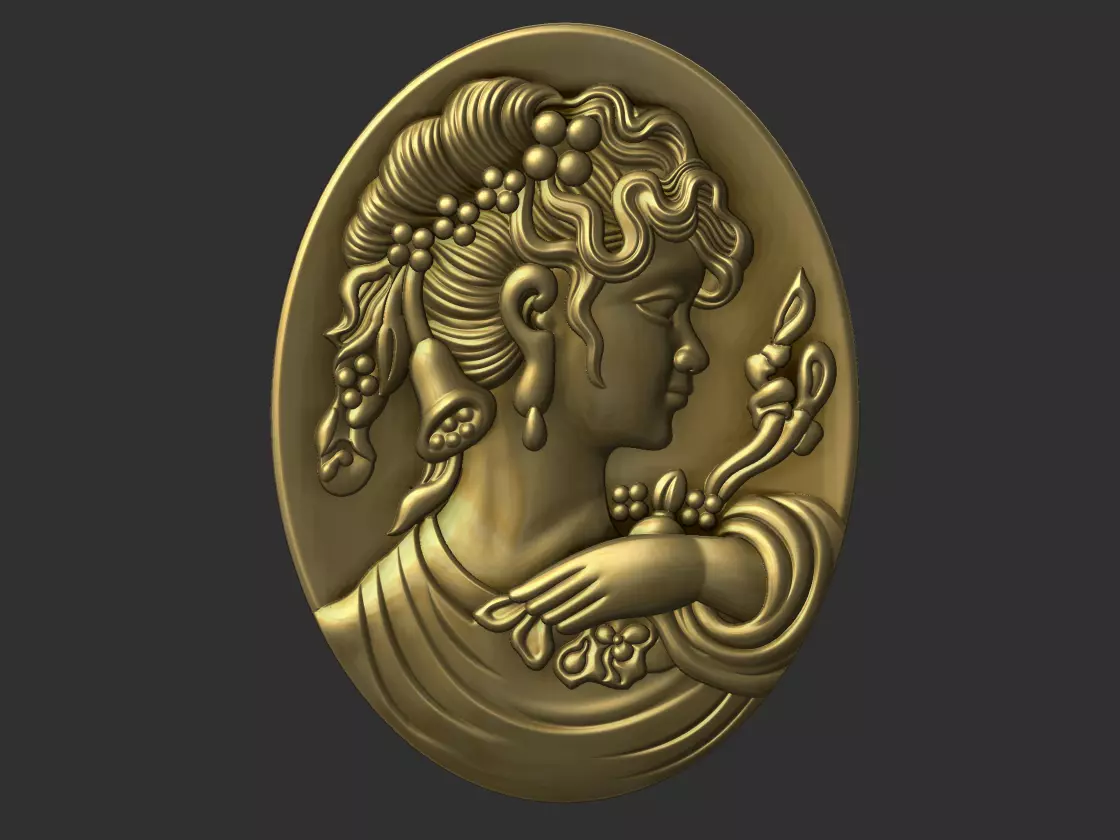 Cameo pendant 3D print model_0