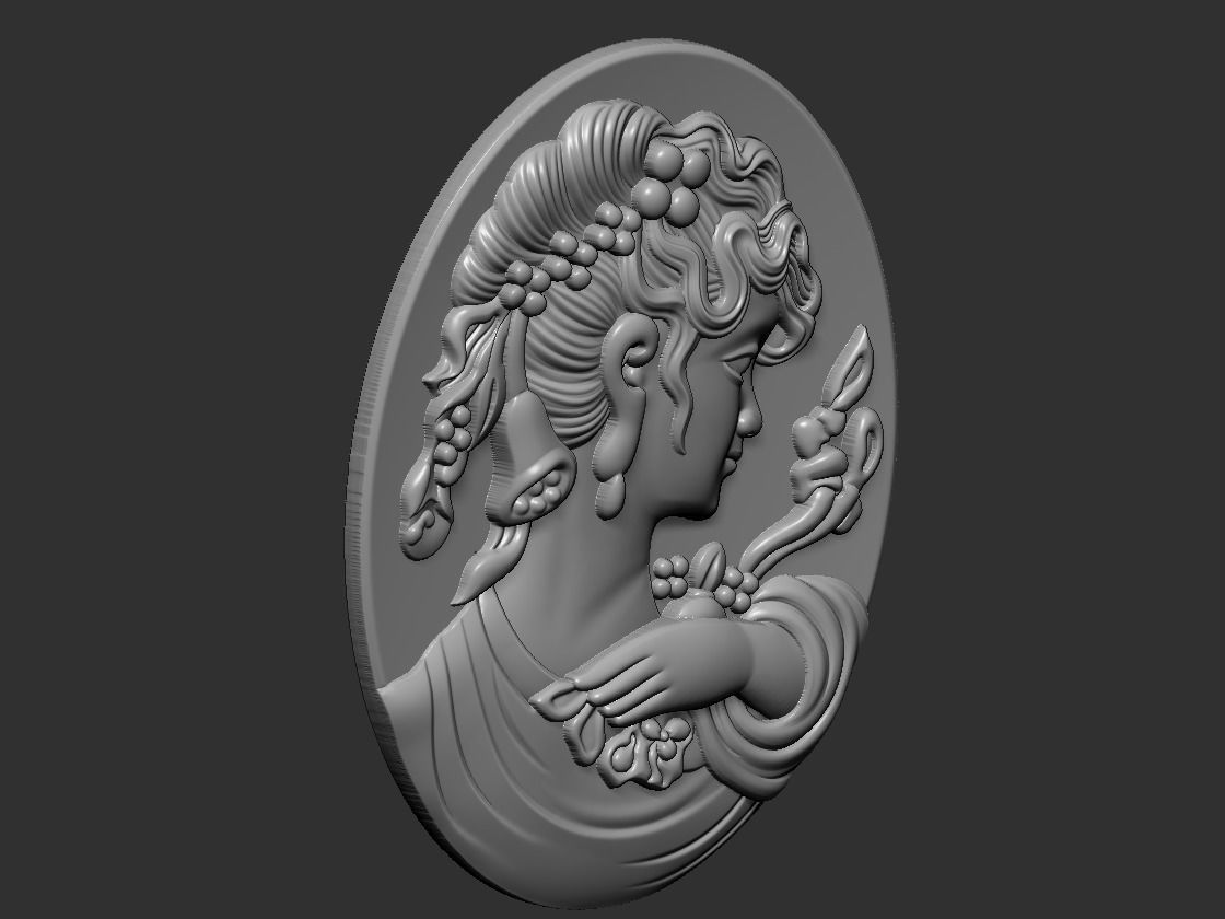 Cameo pendant 3D print model_4