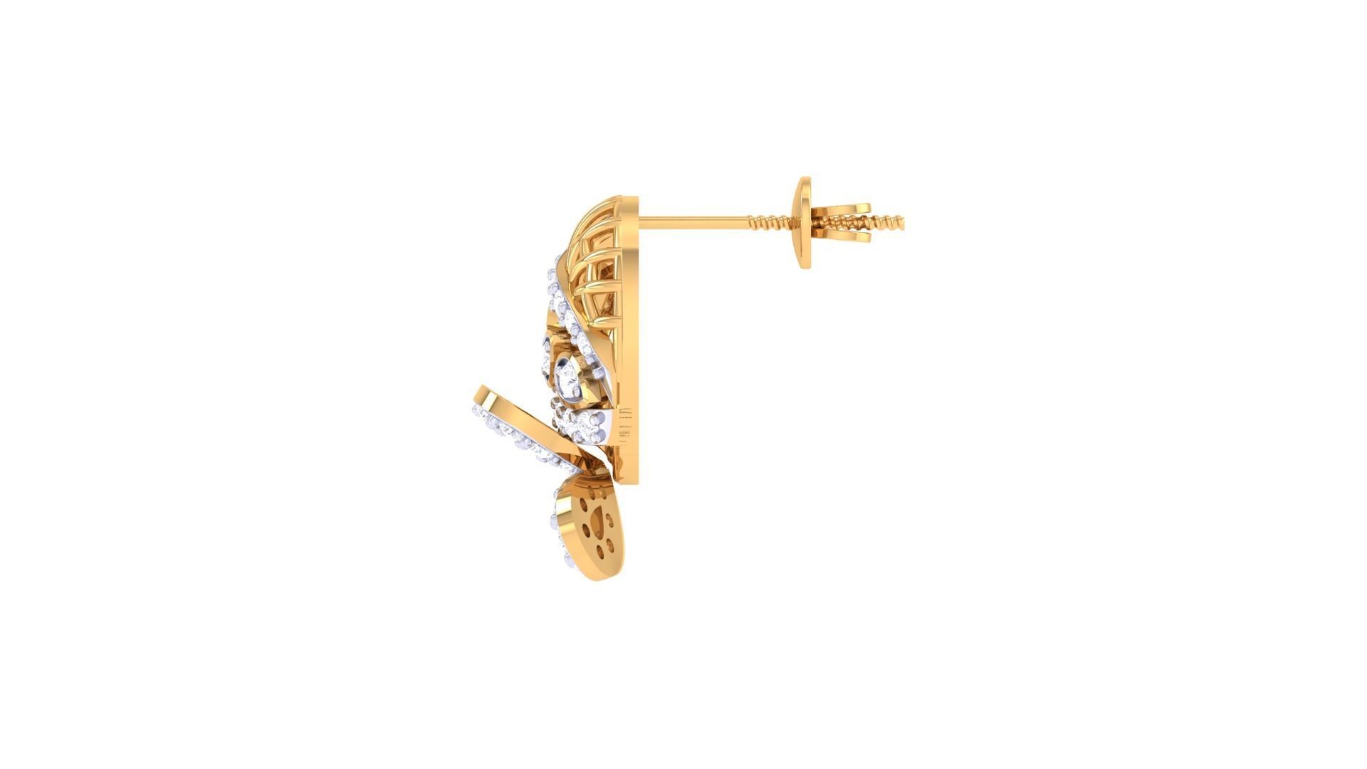 Women Earring 3dm STL OBJ FBX Renders Details 3D print model_4