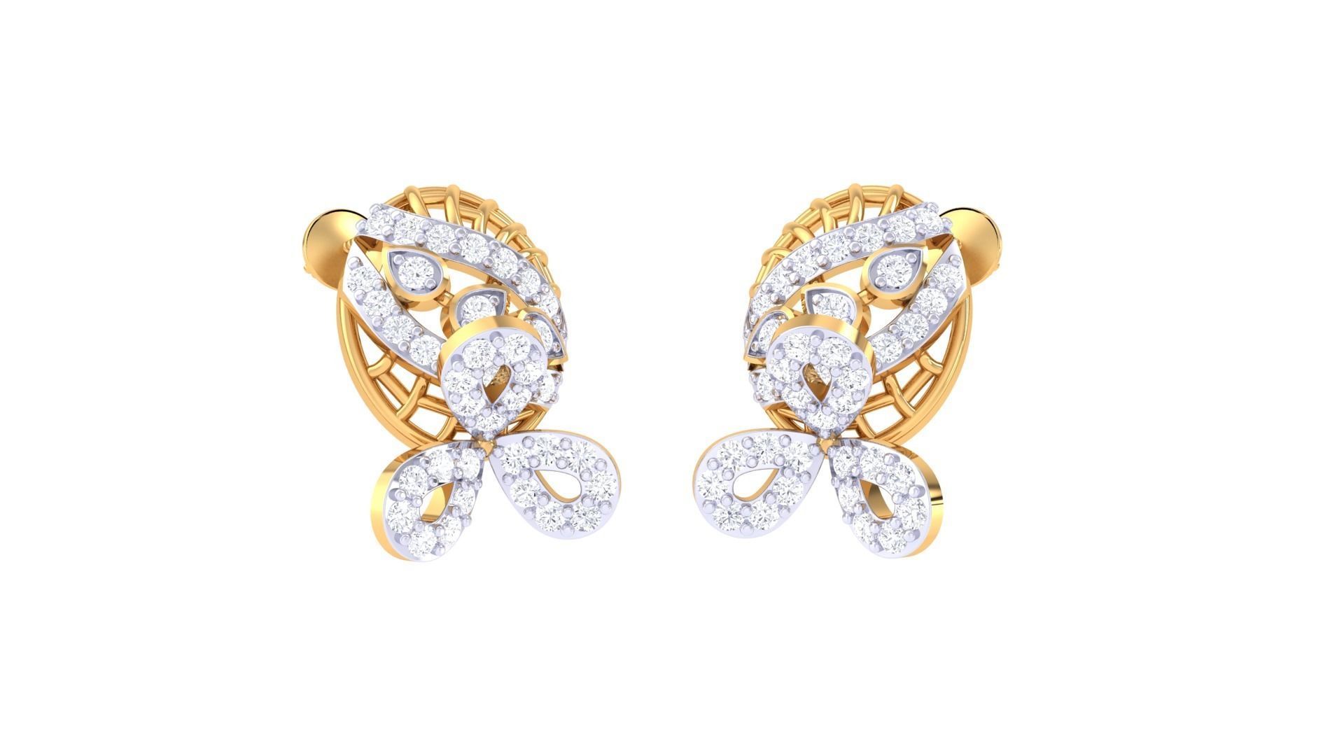 Women Earring 3dm STL OBJ FBX Renders Details 3D print model_2