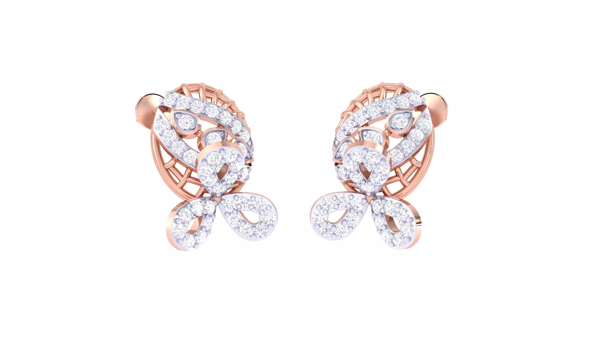 Women Earring 3dm STL OBJ FBX Renders Details 3D print model_0