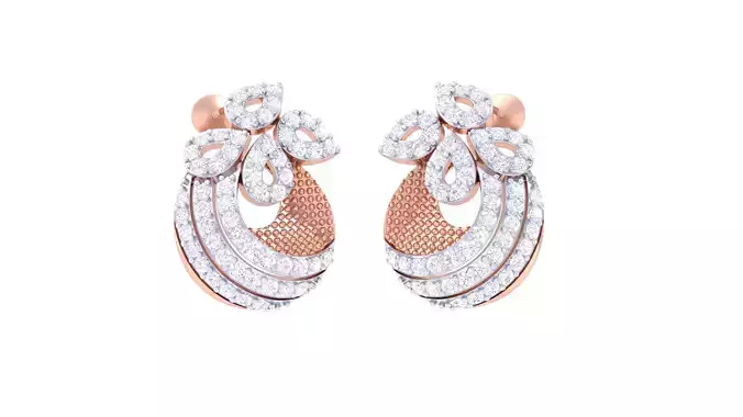 Women Earring 3dm STL OBJ FBX Renders Details