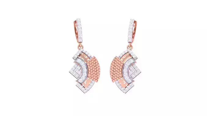 Women Drop Earring 3dm STL OBJ FBX Renders Details