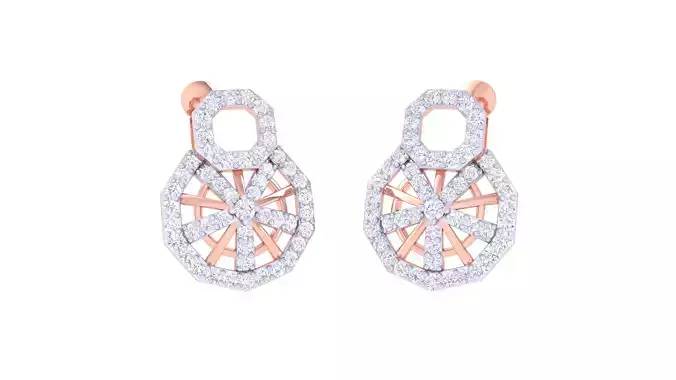 Women Earring 3dm STL OBJ FBX Renders Details