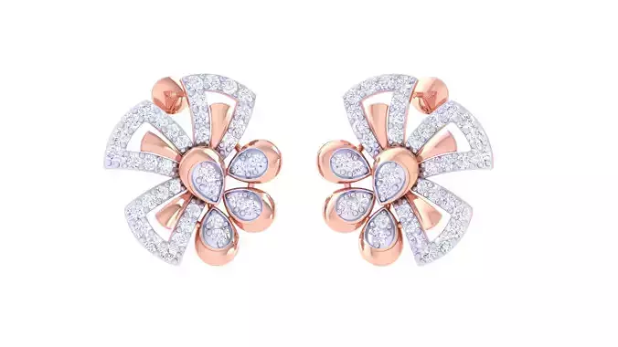 Women Earring 3dm STL OBJ FBX Renders Details