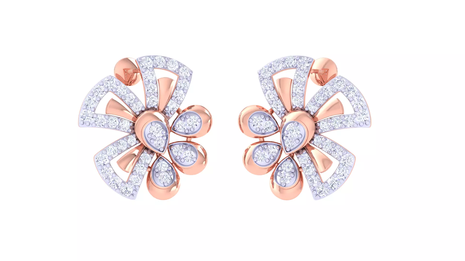 Women Earring 3dm STL OBJ FBX Renders Details 3D print model_0