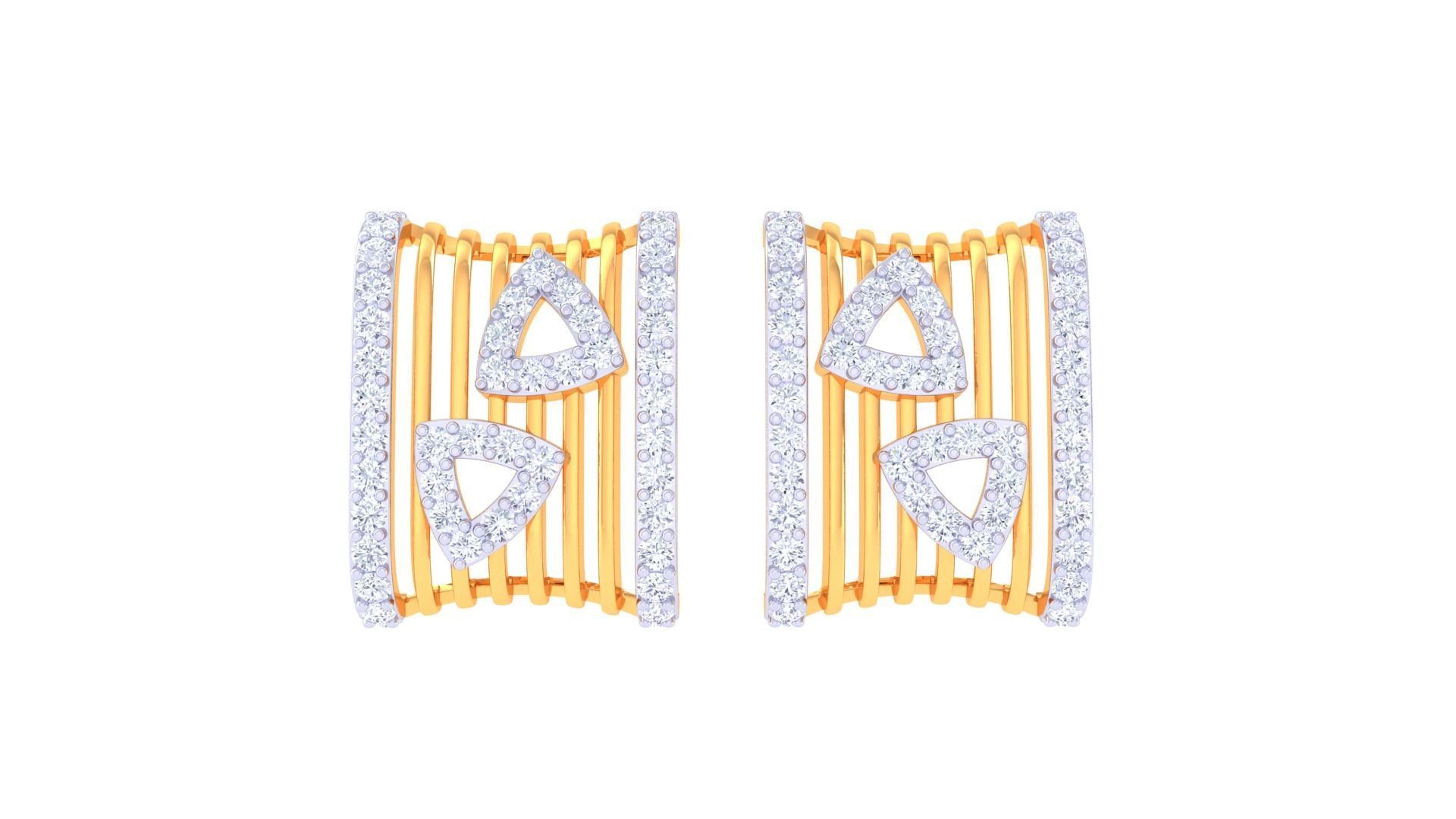 Women Earring 3dm STL OBJ FBX Renders Details 3D print model_2