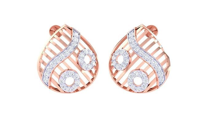 Women Earring 3dm STL OBJ FBX Renders Details 3D print model