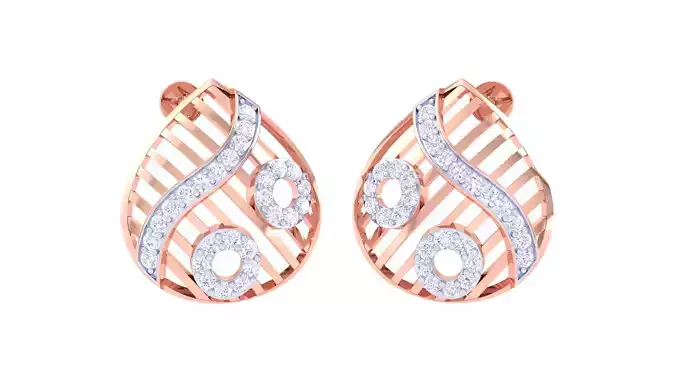 Women Earring 3dm STL OBJ FBX Renders Details