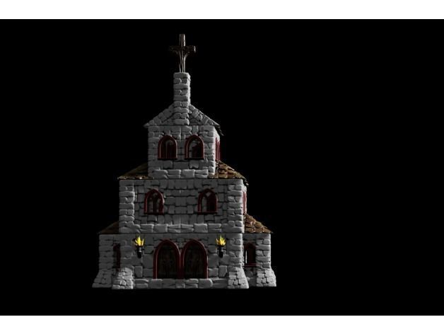  Small Church 3D print model_9