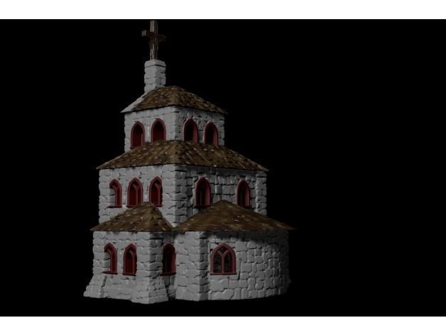  Small Church 3D print model_8