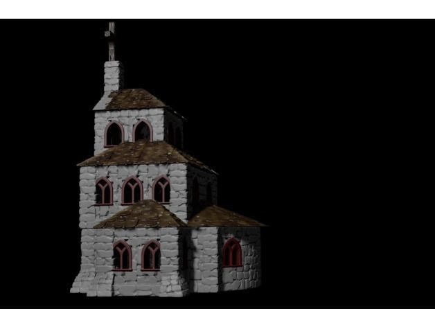  Small Church 3D print model_10