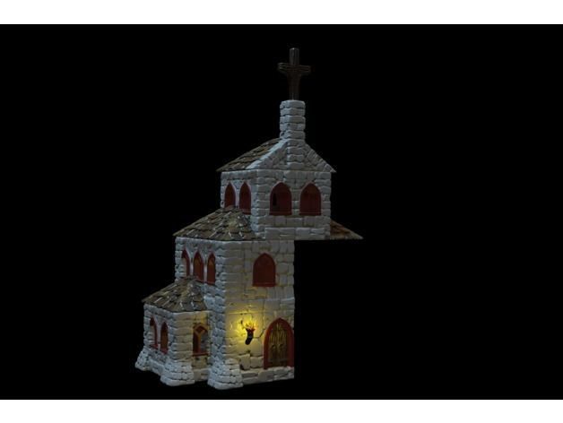  Small Church 3D print model_17