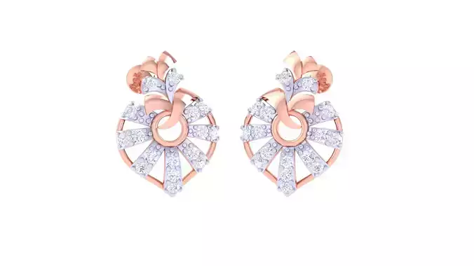 Women Earring 3dm STL OBJ FBX Renders Details