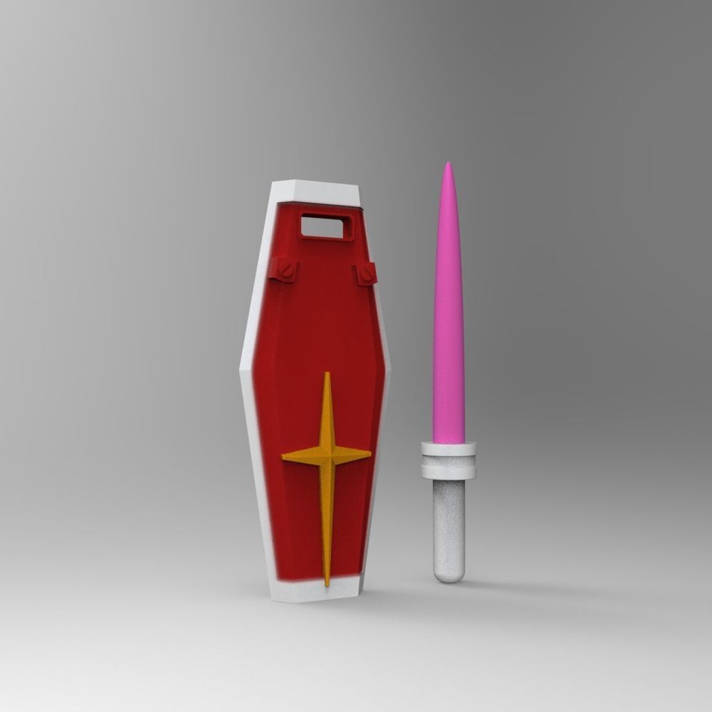 LEGO minifig GUNDAM RX-78 armor 3D print model_2