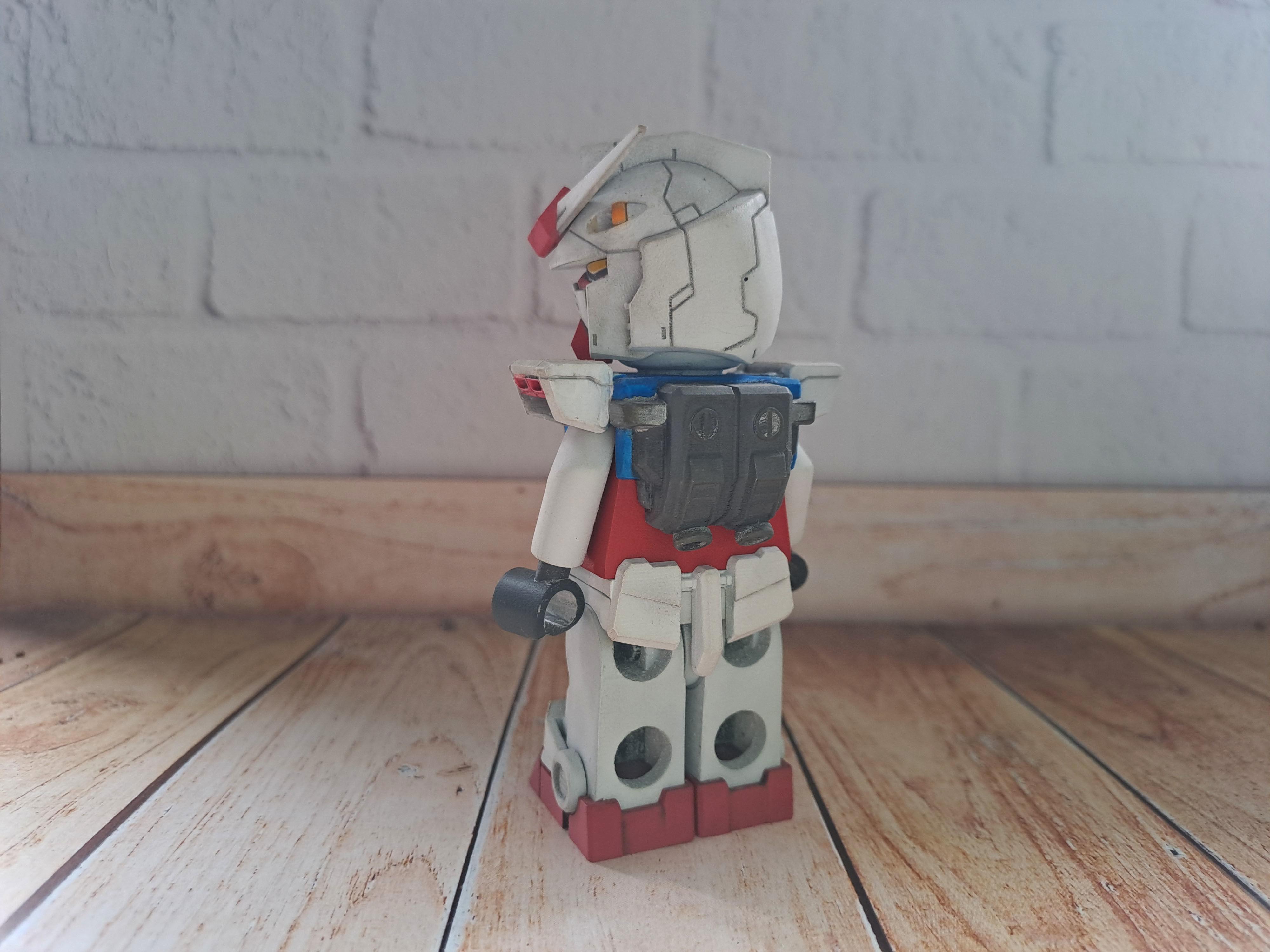 LEGO minifig GUNDAM RX-78 armor 3D print model_6
