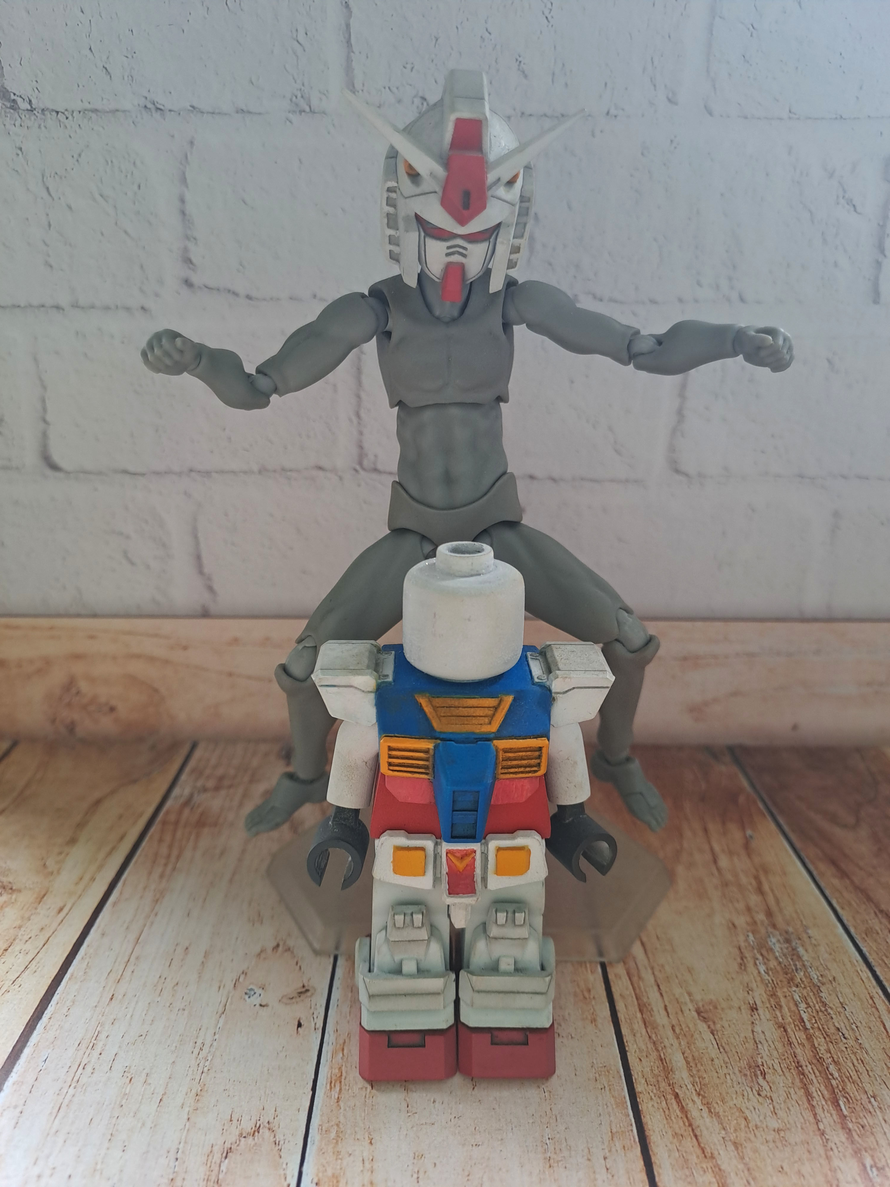 LEGO minifig GUNDAM RX-78 armor 3D print model_7