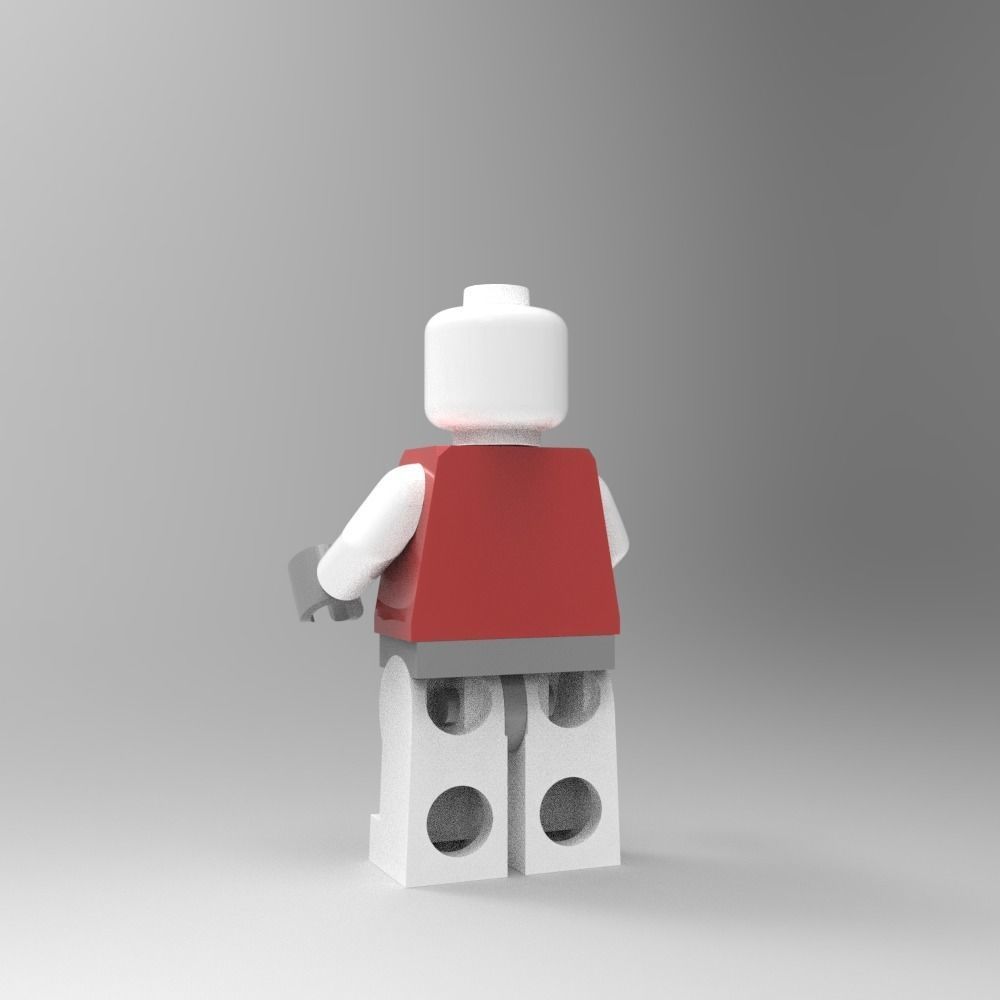 LEGO minifig GUNDAM RX-78 armor 3D print model_9