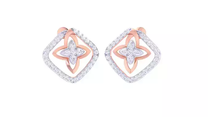 Women Earring 3dm STL OBJ FBX Renders Details